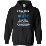 school nurse hoodie - black