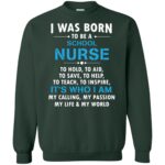 school nurse sweatshirt - forest green