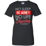 Nursing Student womens t shirt - lady t shirt - black