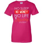 Nursing Student womens t shirt - lady t shirt - pink heliconia
