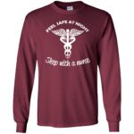 Sleep With A Nurse long sleeve - maroon