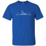 I Love Gardening Heartbeat t shirt - royal blue