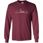 I Love Gardening Heartbeat long sleeve - maroon