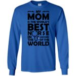 My Mom is The Best Nurse long sleeve - royal blue
