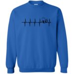 Beekeeping Heartbeat sweatshirt - royal blue