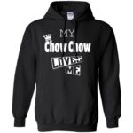 chow chow hoodie - black