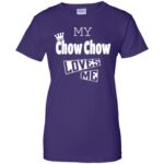 chow chow womens t shirt - lady t shirt - purple