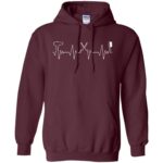 Hair Stylist Heartbeat hoodie - maroon