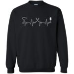 Hair Stylist Heartbeat sweatshirt - black