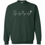 Hair Stylist Heartbeat sweatshirt - forest green