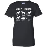 shar pei womens t shirt - lady t shirt - black