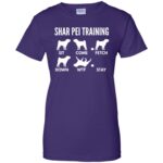 shar pei womens t shirt - lady t shirt - purple