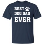 best dog dad t shirt - navy blue