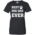 best dog dad womens t shirt - lady t shirt - black